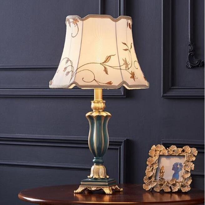  Северная Европа способ настольное освещение прикроватный ткань электрический подставка retro лампа настольный стол стол освещение .. настольная лампа 