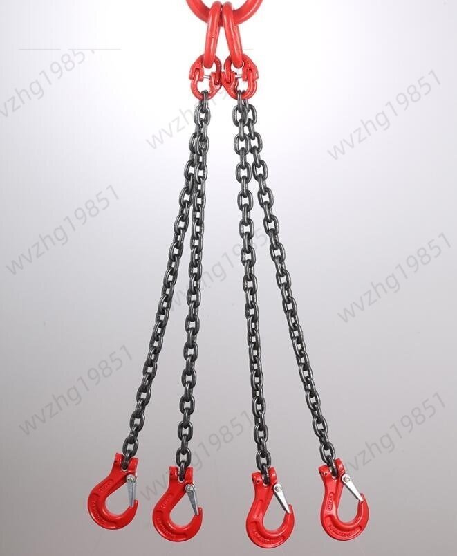  новое поступление * транспортировка работа для цепь sling sling крюк модель G80 марганец сталь производства использование нагрузка 2t 4шт.@ подвешивание .-n диаметр 6mm длина 1m