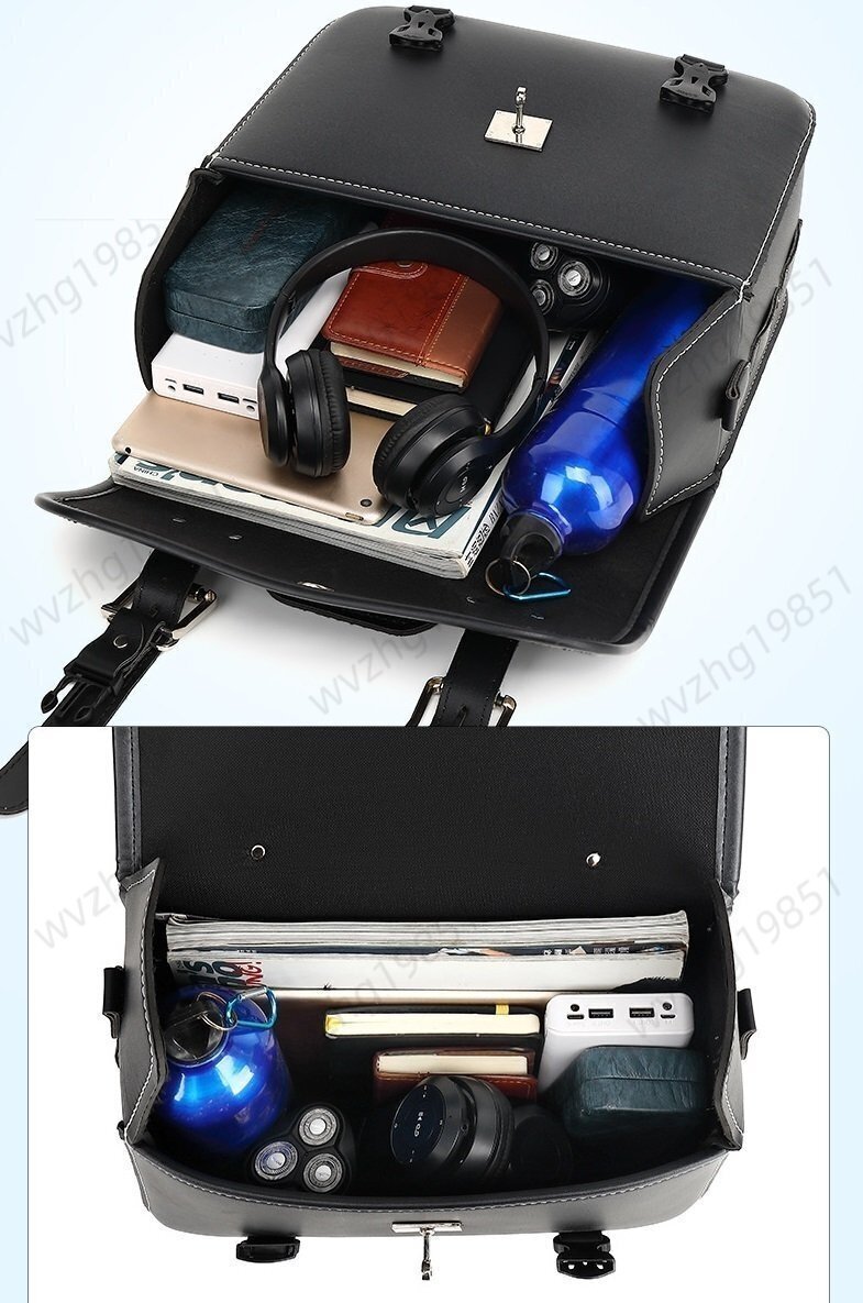  новый товар боковая сумка левый правый 2 шт. комплект для мотоцикла подседельная сумка PU юг столица таблеток имеется водонепроницаемый ключ кейс бардачок touring ( Brown )