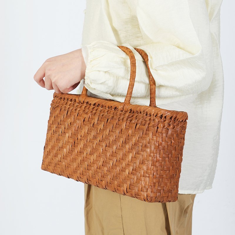 美品登場☆職人の手作り美品新品 職人手編みみ 山葡萄カゴ バッグ_画像5