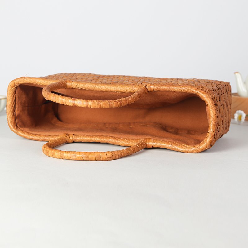 美品登場☆職人の手作り美品新品 職人手編みみ 山葡萄カゴ バッグ_画像4