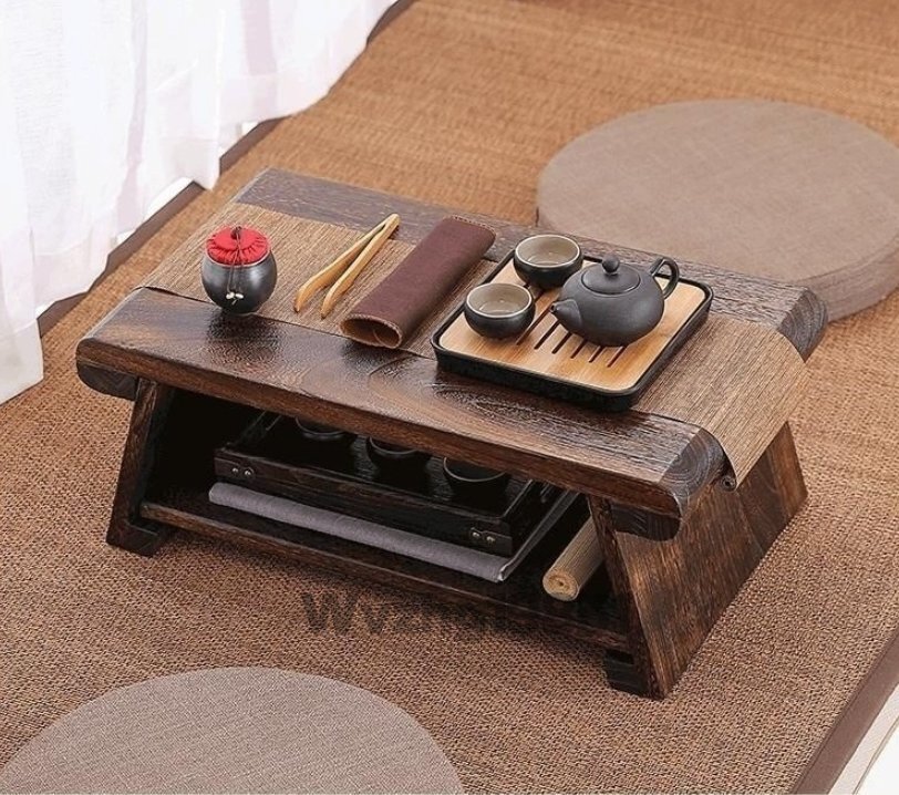 木製畳の小さなテーブルお茶台和式オンドルのベランダテーブル風窓の小さなお茶テーブル家庭用のお茶テーブル折りたたみテーブル_画像5