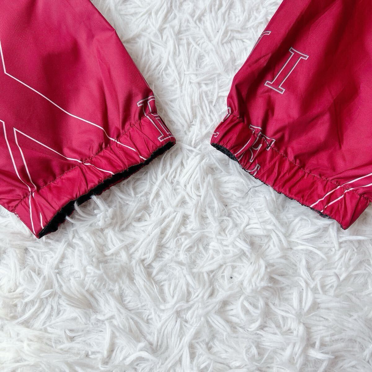 美品 ARMANI EXCHANGE 4WAY ジャケット ブルゾン リバーシブル フード収納 撥水 L 総柄 ダブルジップ アルマーニ エクスチェンジ ナイロン_画像8