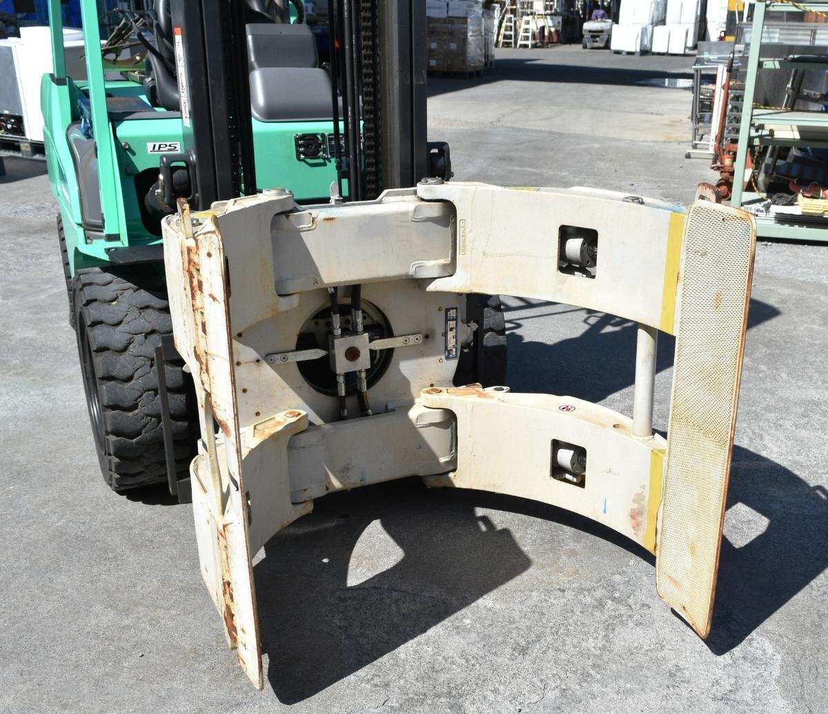 [動作OK] 三菱 フォークリフト GRENDiA FGE35AT 3.5トン 17年製 6838H ガソリン/LPG カスケード ロールクランプ 30H-RCP [引取限定 福島県]_画像2