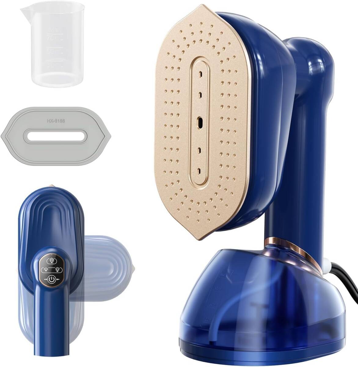 スチームアイロン 自立式デザイン・180°回転ハンドル シワ伸ばし パワフル連続スチーム _画像1