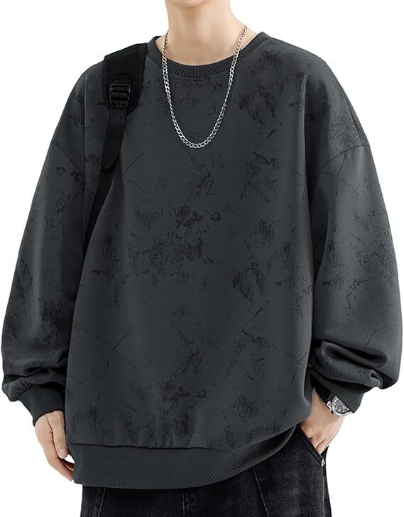  トレーナー メンズ 秋 長袖 カジュアル クルーネック XL_画像1