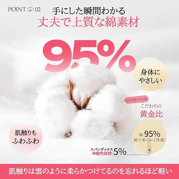 ショーツ レディース 深め 綿 深ばき お腹すっぽり下着 ハイウエスト 6枚組 M_画像3