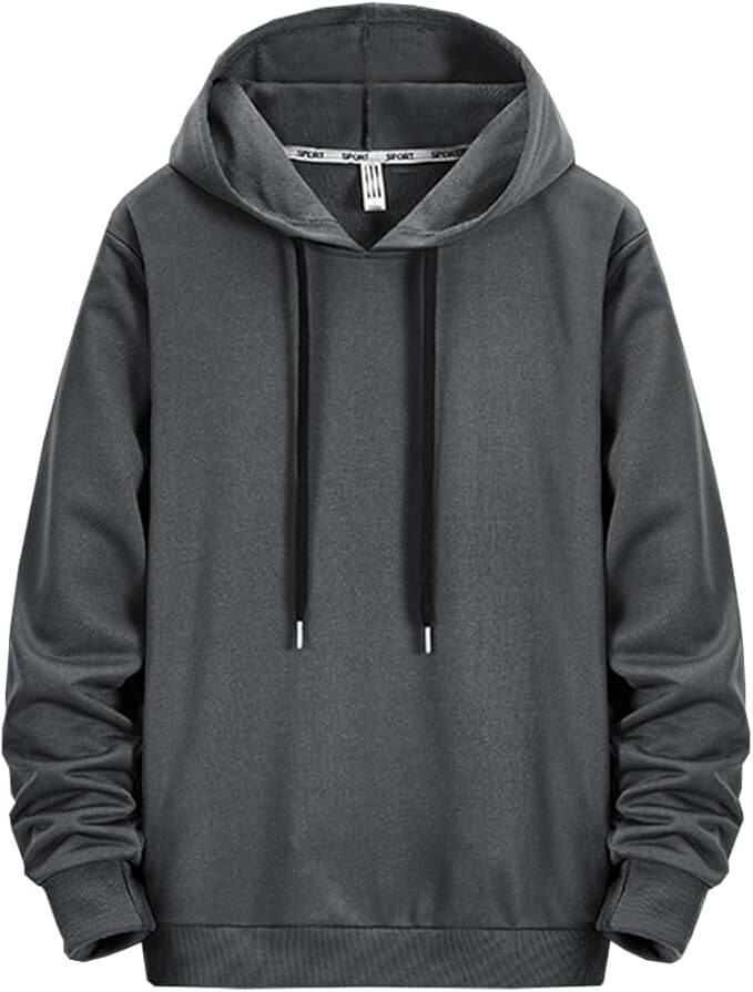  パーカー メンズ プルオーバー スウェットシャツ メンズ 無地 L_画像1