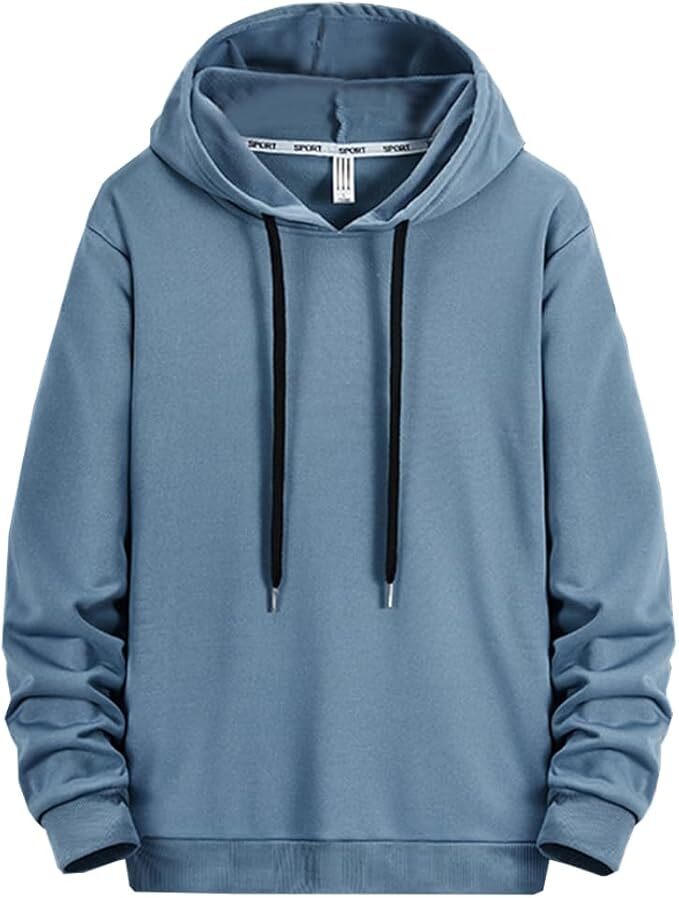 パーカー メンズ プルオーバー スウェットシャツ メンズ 無地 L_画像1