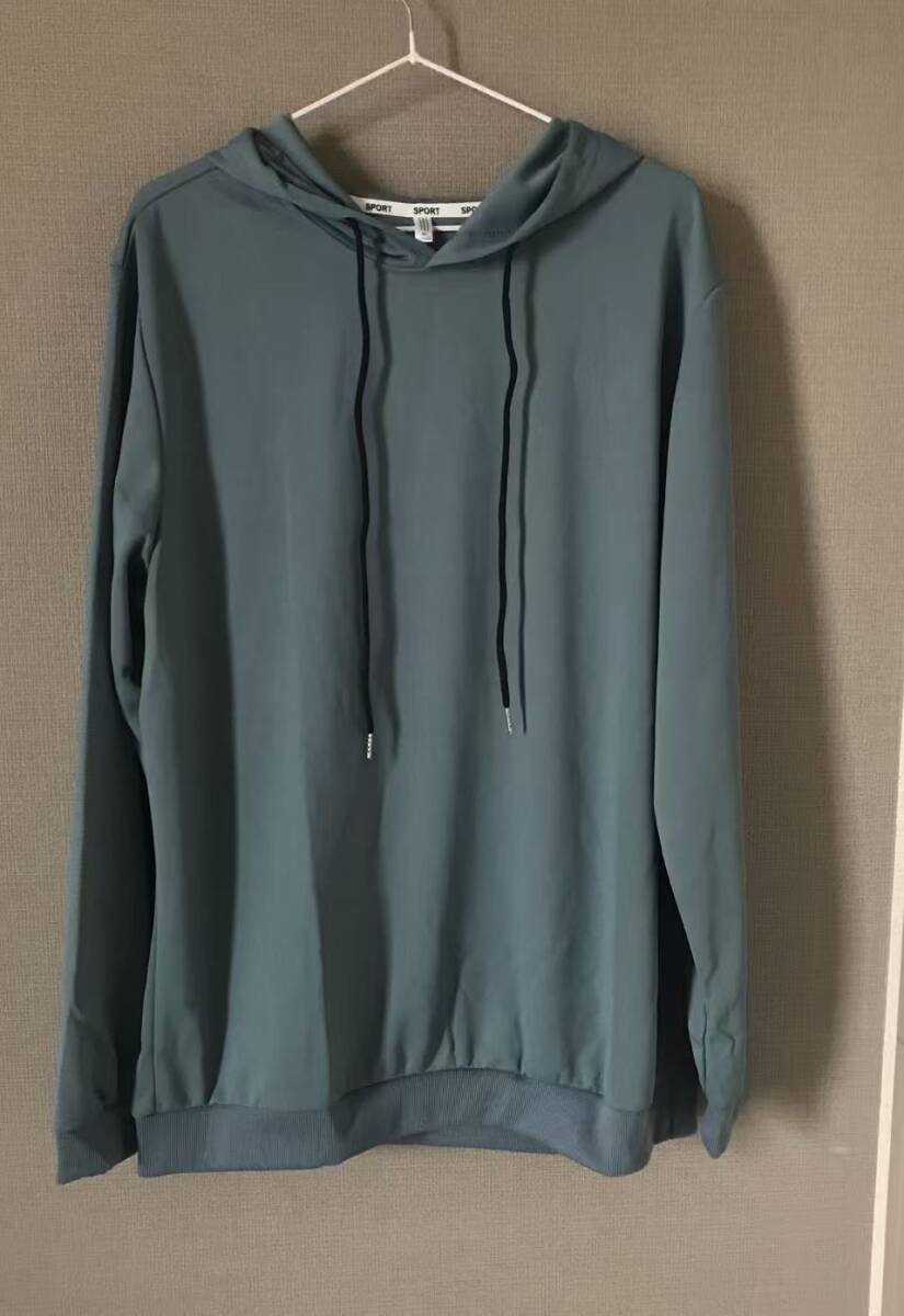 パーカー メンズ プルオーバー スウェットシャツ メンズ 無地 L_画像3