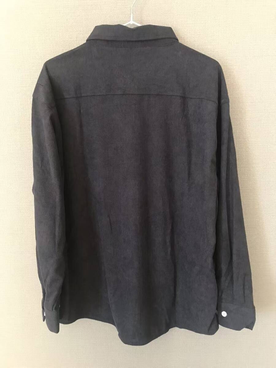 シャツ メンズ 長袖 ライトウェイト カジュアルシャツ ネイビー L_画像4