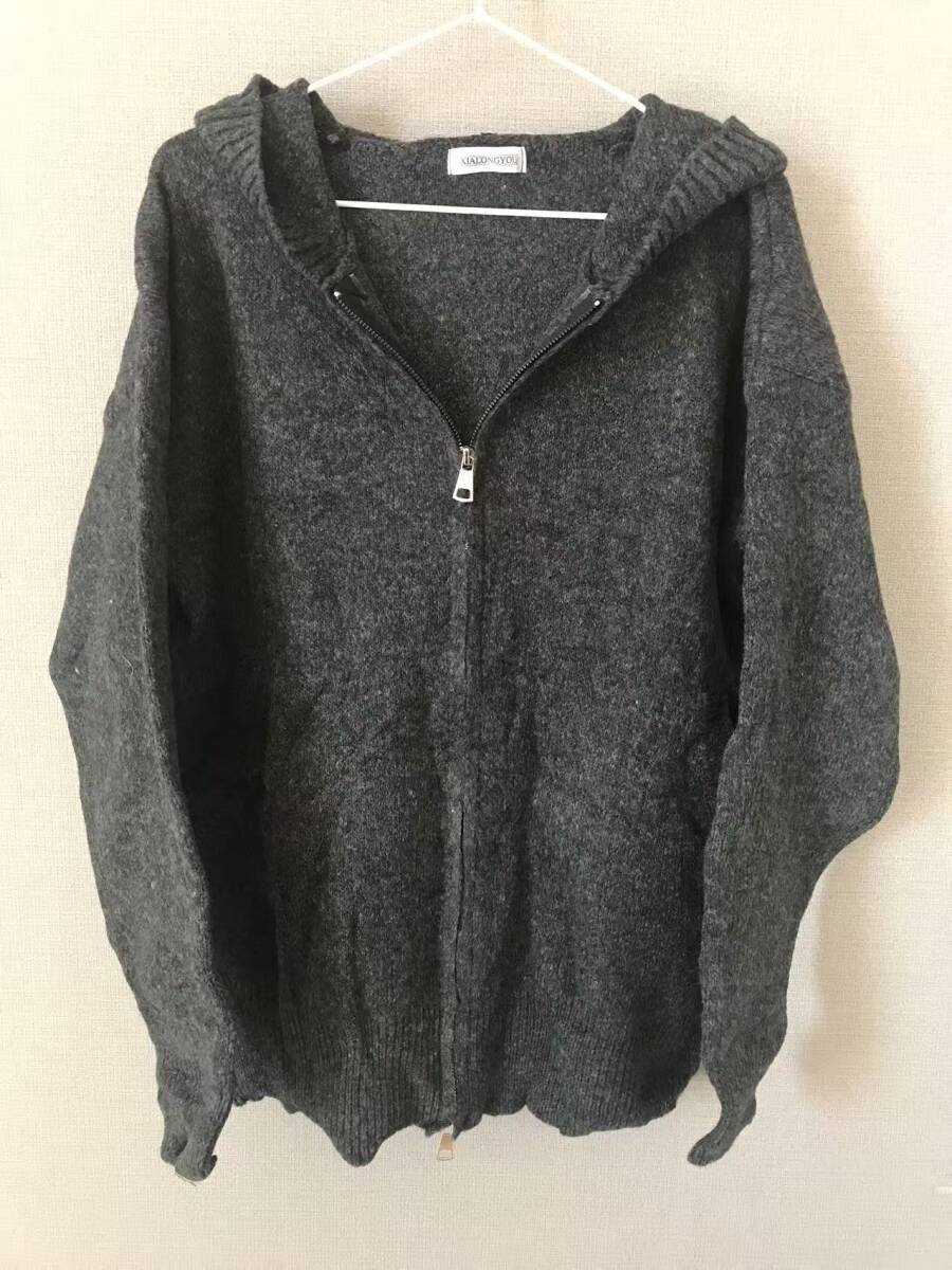 パーカー メンズ プルオーバー 無地 フード付き 2XL_画像3