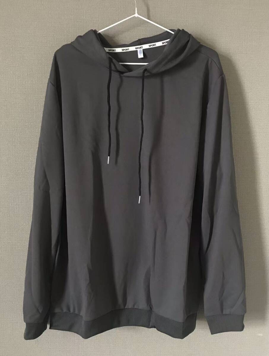  パーカー メンズ プルオーバー スウェットシャツ メンズ 無地 L_画像3