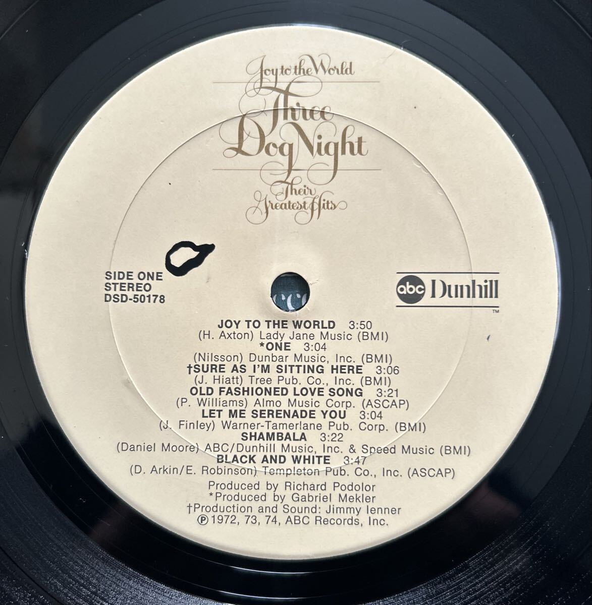 米オリジナル The Three Dog Night / joy to the world- their greatest hits スリー・ドッグ・ナイト_画像3