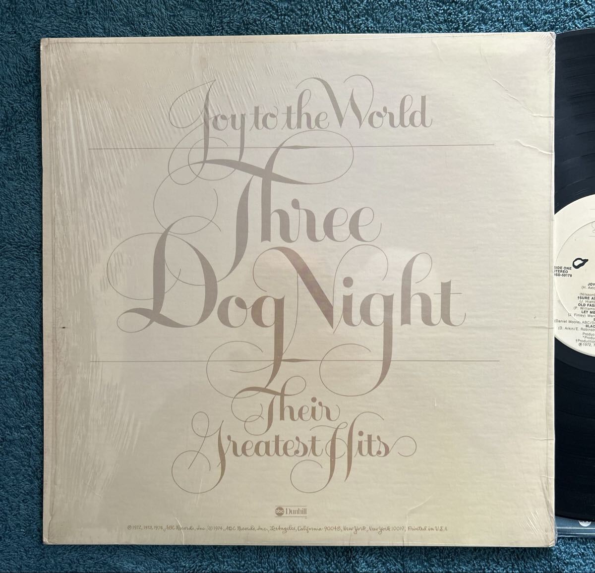 米オリジナル The Three Dog Night / joy to the world- their greatest hits スリー・ドッグ・ナイト_画像2