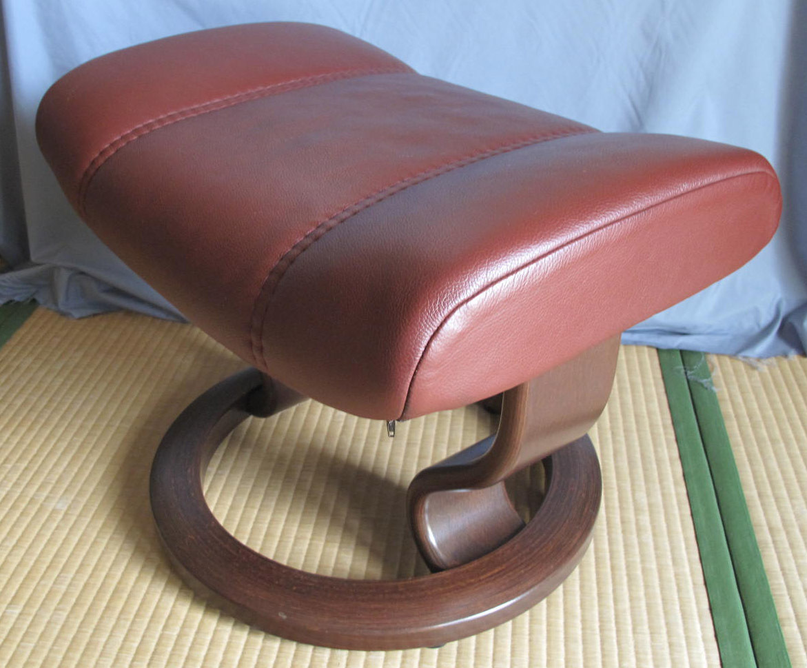 * eko -nes/EKORNES -тактный отсутствует отсутствует стул для подставка для ног * Brown, натуральная кожа specification noru way производства *