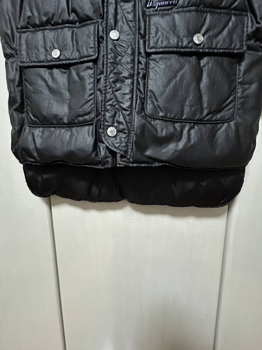 【送料無料】【中古】DSQUARED2 ディースクエアード ダウンベスト ポリウレタン樹脂加工 サイズ46 ブラック_画像4