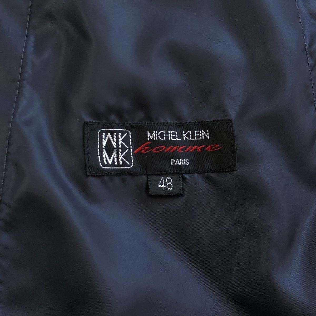 希少L!ミッシェルクランオム【圧倒的高級感】MICHEL KLEIN HOMME キルティングコート グレー系 中綿 秋冬◎ アウター 48_画像9