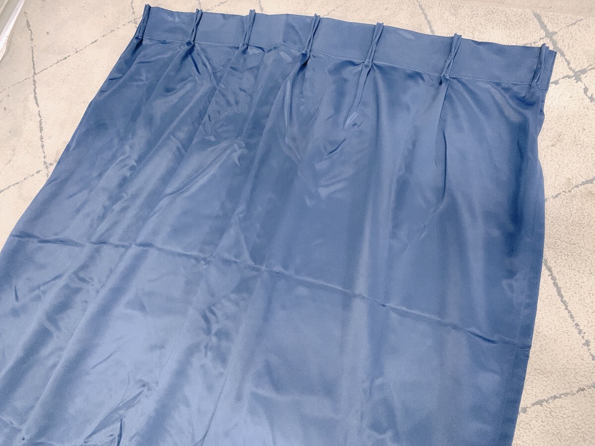  красивый занавески 4 шт. комплект огнестойкий занавески ... имеется 100×225cm темно-синий одноцветный интерьер очень большой самовывоз приветствуется Ibaraki префектура . суша Omiya 1027.3 D2 120