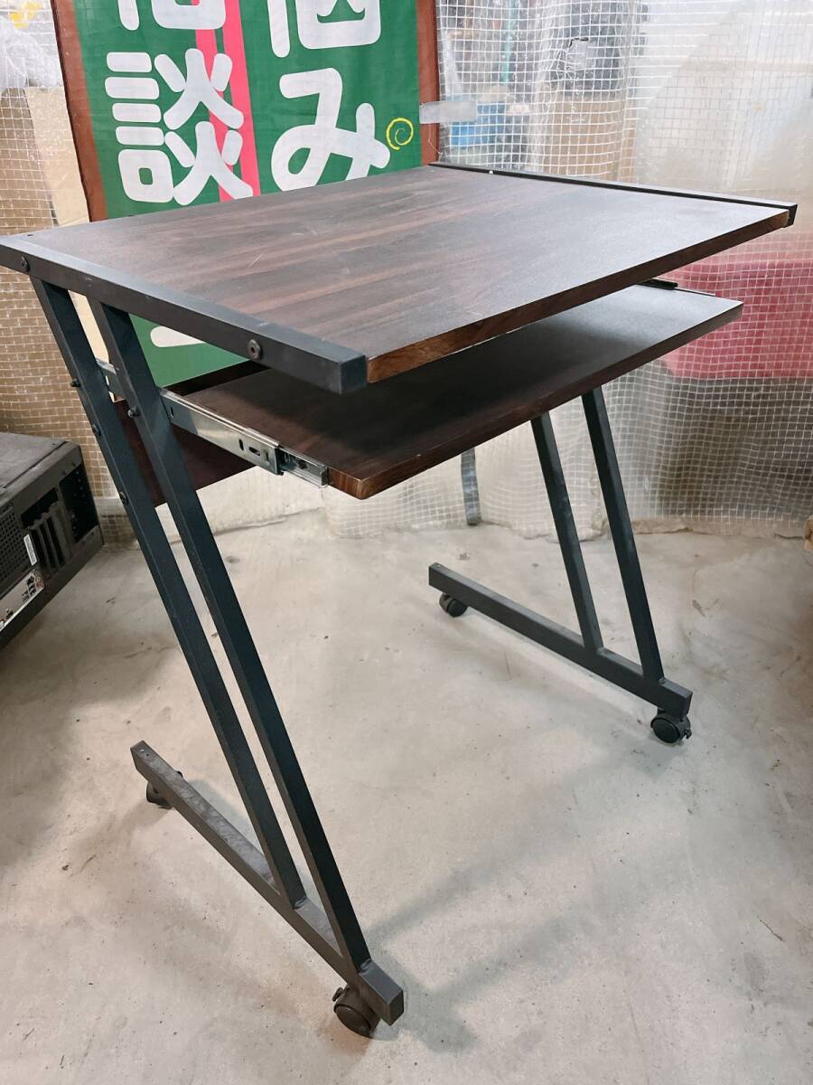  б/у компьютерный стол скользящий клавиатура стул с роликами .60cm ширина из дерева настольный стол PC стол стул стул Ibaraki префектура 1111 ах 1 I11 дом 2