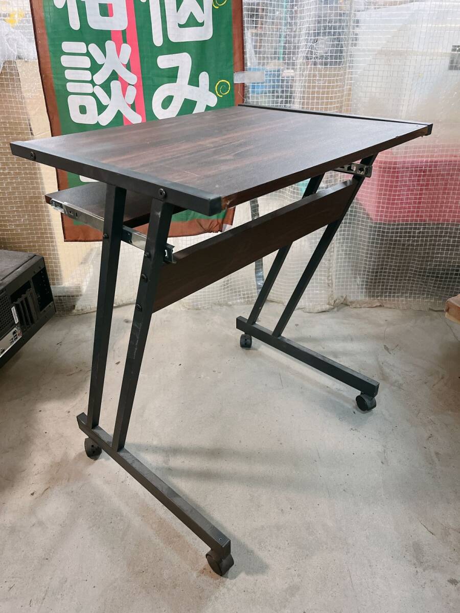  б/у компьютерный стол скользящий клавиатура стул с роликами .60cm ширина из дерева настольный стол PC стол стул стул Ibaraki префектура 1111 ах 1 I11 дом 2