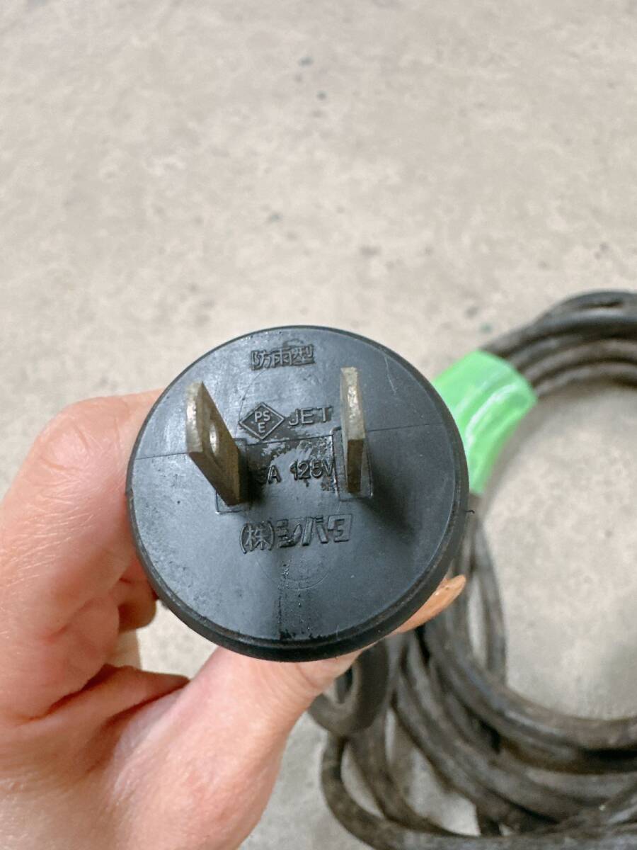 中古 (株)シバタ 延長コード 約10m VCT 2X1.25 防雨型 作業用 農機具 工事 園芸 フタ付コード 電源コード 延長ケーブル 1030あわ1 E2 80_画像5
