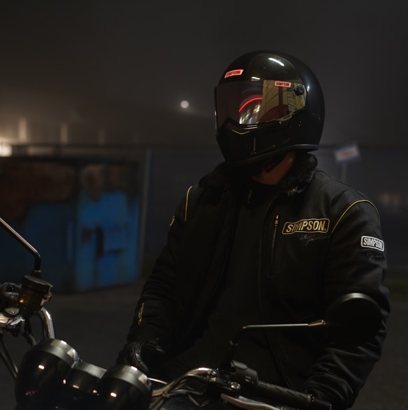 SB15 черный чёрный 58cm SIMPSON Simpson full-face шлем 