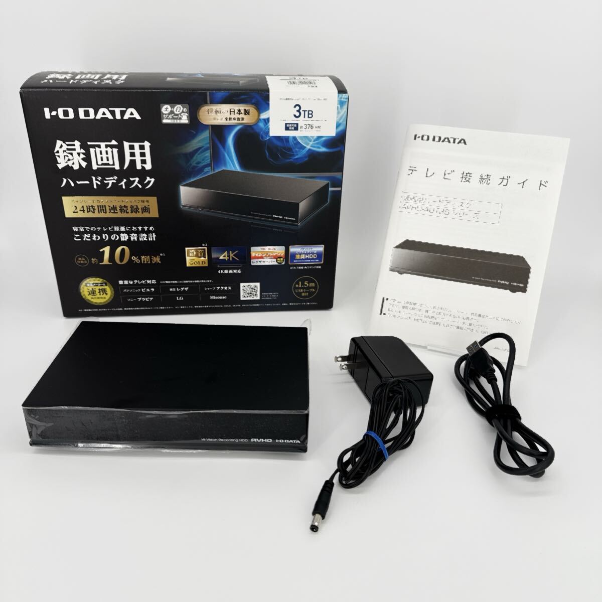 I-O DATA AVHD-AUTB3S 3TB テレビ録画対応 USBハードディスク_画像1