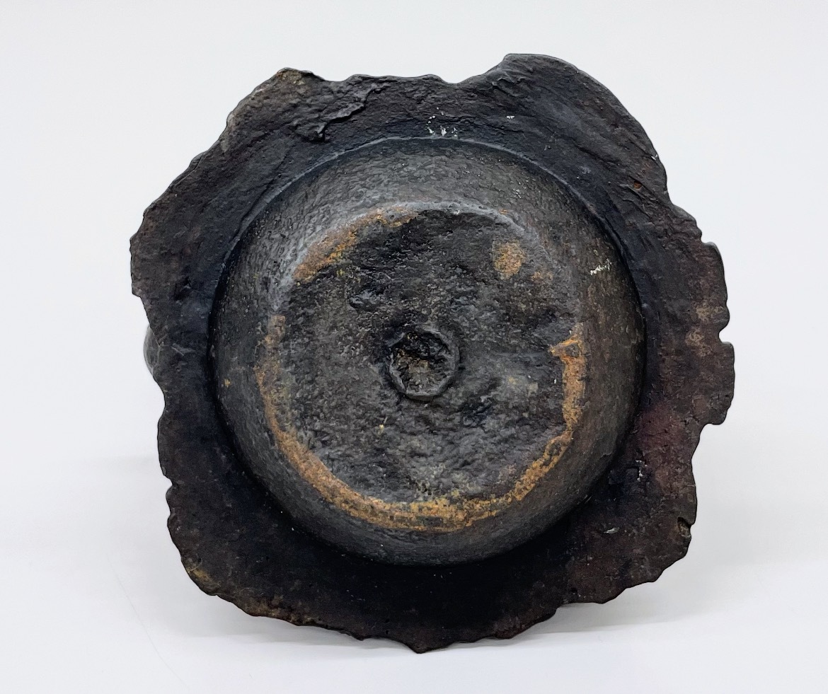 小鉄瓶 山水盛上鉄瓶 古鉄瓶 時代鉄瓶 小ぶり / 茶道具 / 煎茶道具_画像9