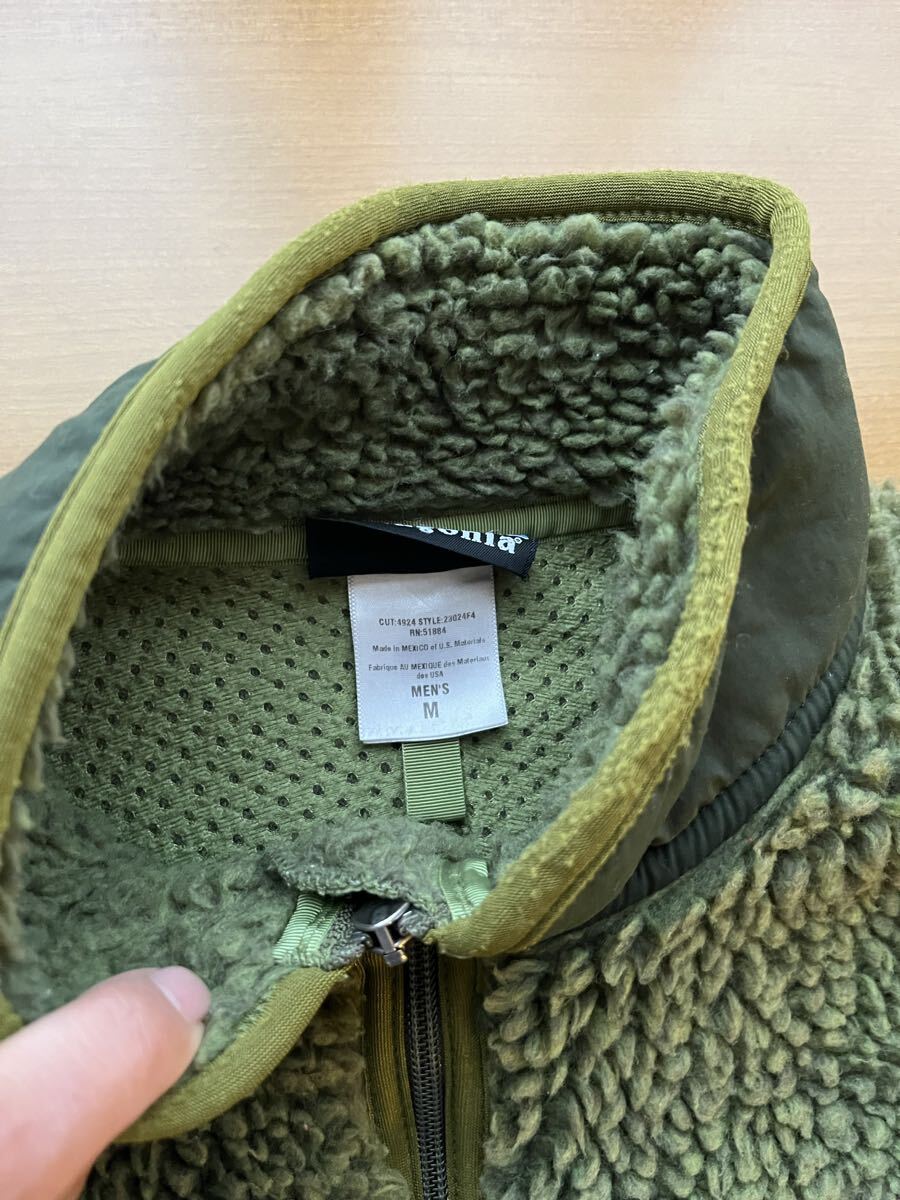 2004年 made in mexico patagonia classic retro cardigan Msize Cactus Green パタゴニア_画像3