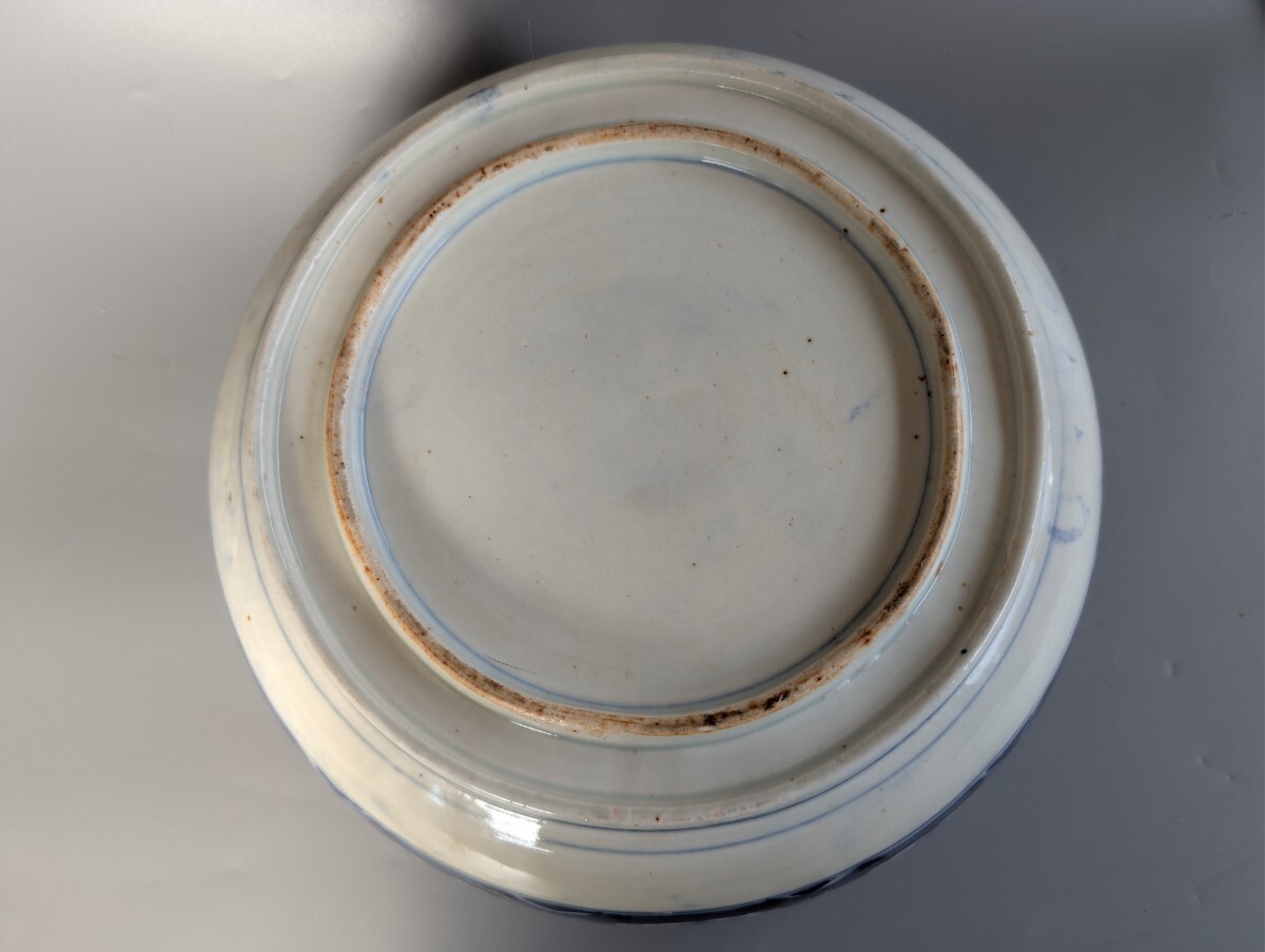 古伊万里 染付 花鳥 色絵 大鉢_画像8