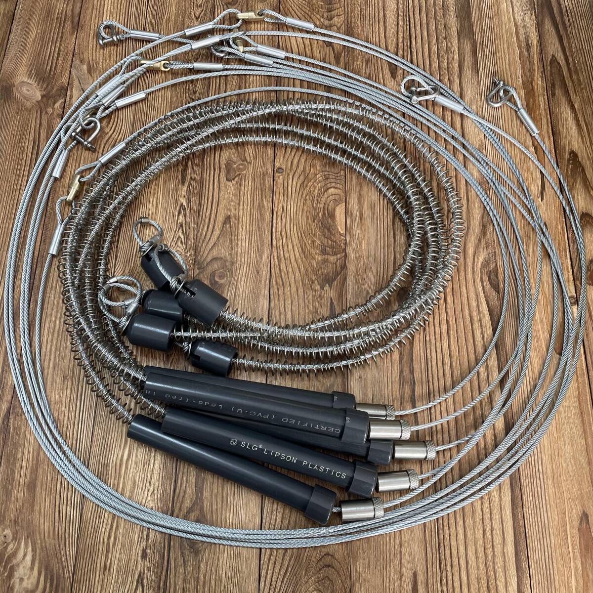 5本 強力 くくりワイヤー くくり罠 1050mm ワイヤ 押しバネ_画像1