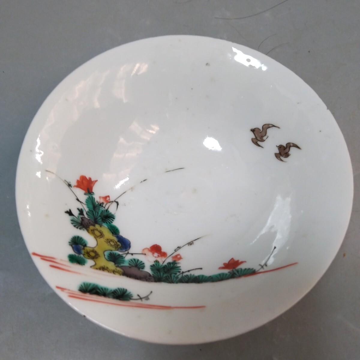 古九谷色絵山水茶碗　江戸前期_画像2