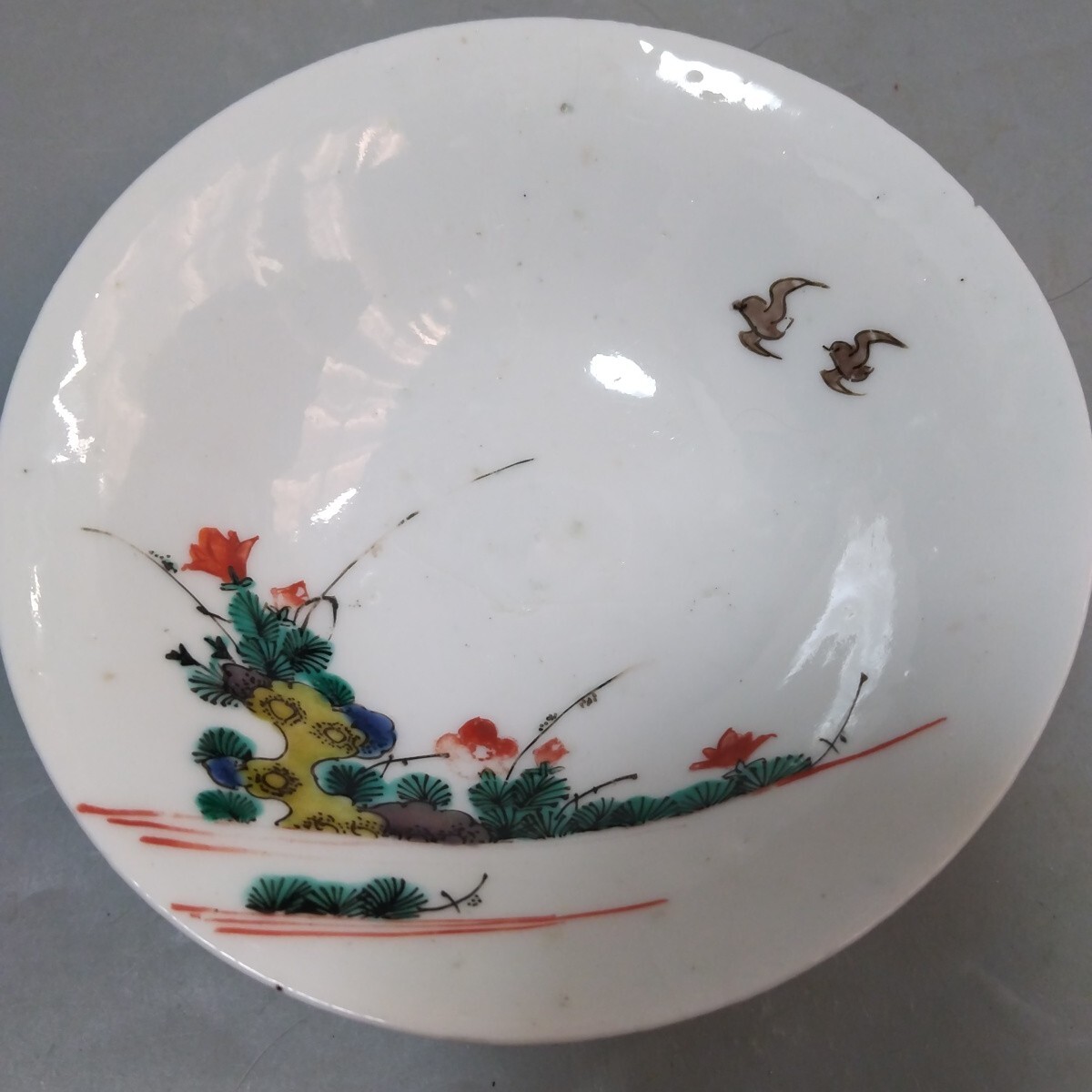 古九谷色絵山水茶碗　江戸前期_画像8