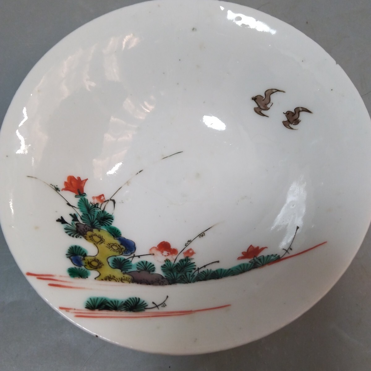 古九谷色絵山水茶碗　江戸前期_画像10