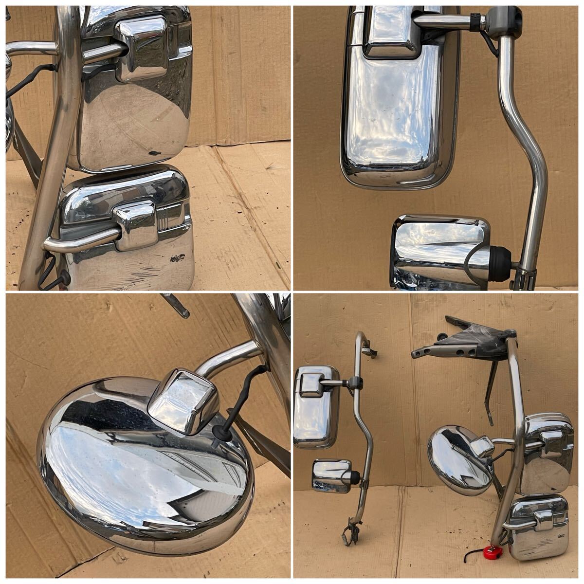 209 純正 日産 UD クオン トラックス 太 メッキミラー メッキステー メッキサイドミラー メッキ サイドミラー 左右セット　_画像4