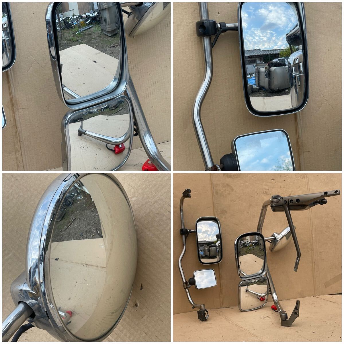 209 純正 日産 UD クオン トラックス 太 メッキミラー メッキステー メッキサイドミラー メッキ サイドミラー 左右セット　_画像8