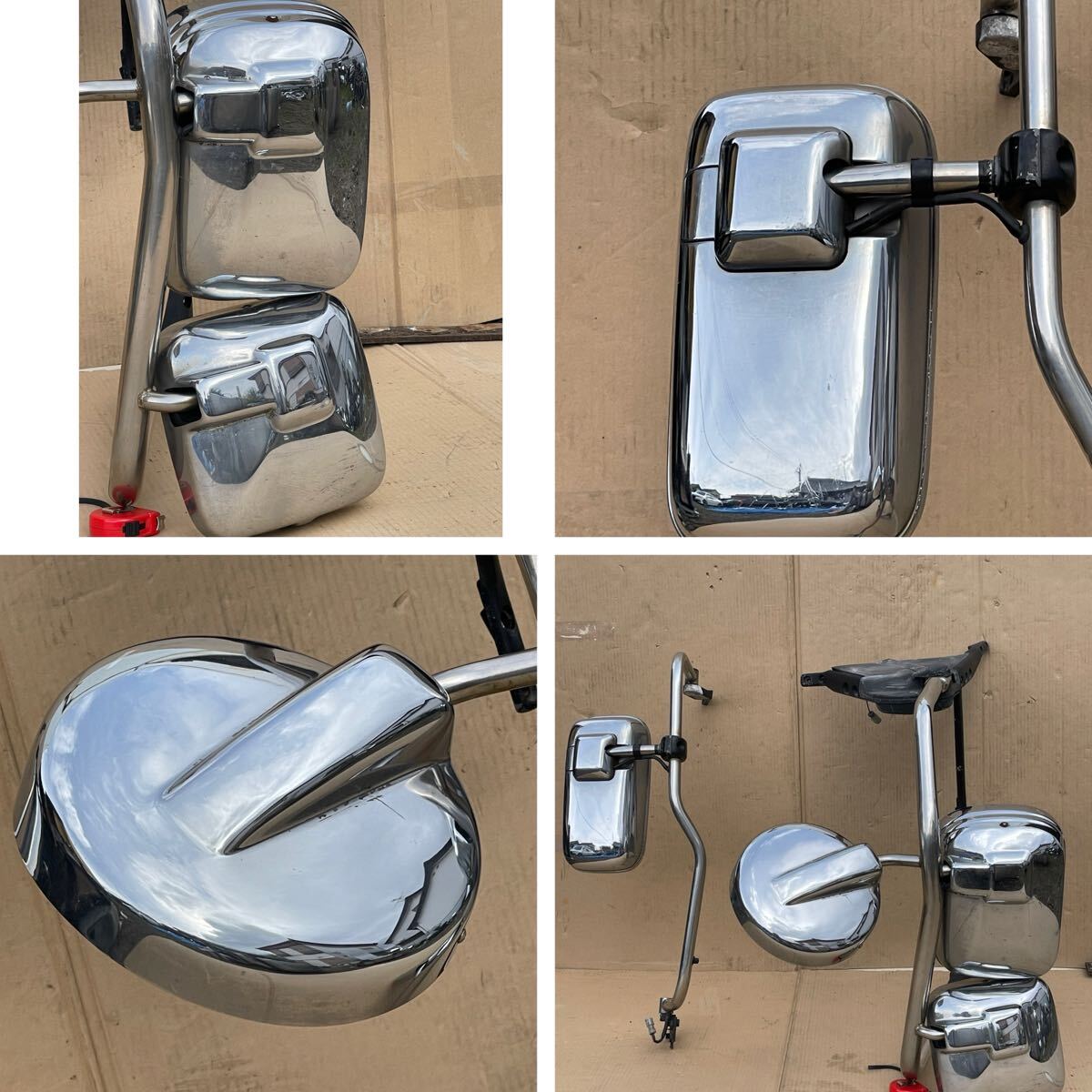 211 純正 日産 UD クオン トラックス 太 メッキミラー メッキステー メッキサイドミラー メッキ サイドミラー 左右セット　_画像4