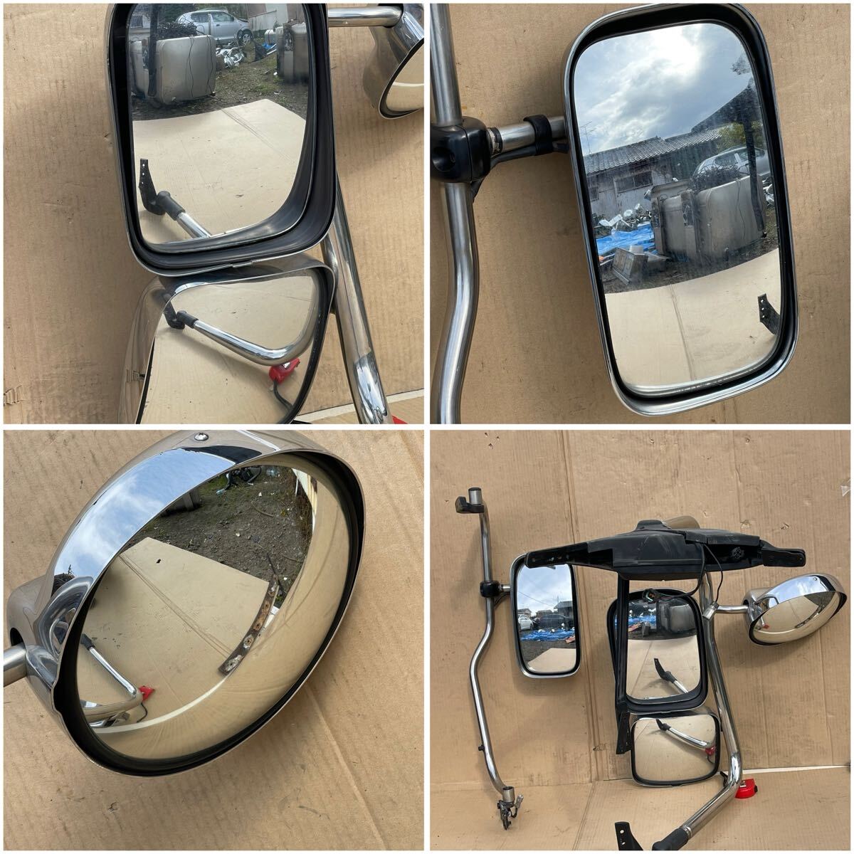 211 純正 日産 UD クオン トラックス 太 メッキミラー メッキステー メッキサイドミラー メッキ サイドミラー 左右セット　_画像8