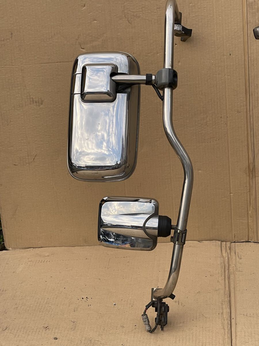 209 純正 日産 UD クオン トラックス 太 メッキミラー メッキステー メッキサイドミラー メッキ サイドミラー 左右セット　_画像3