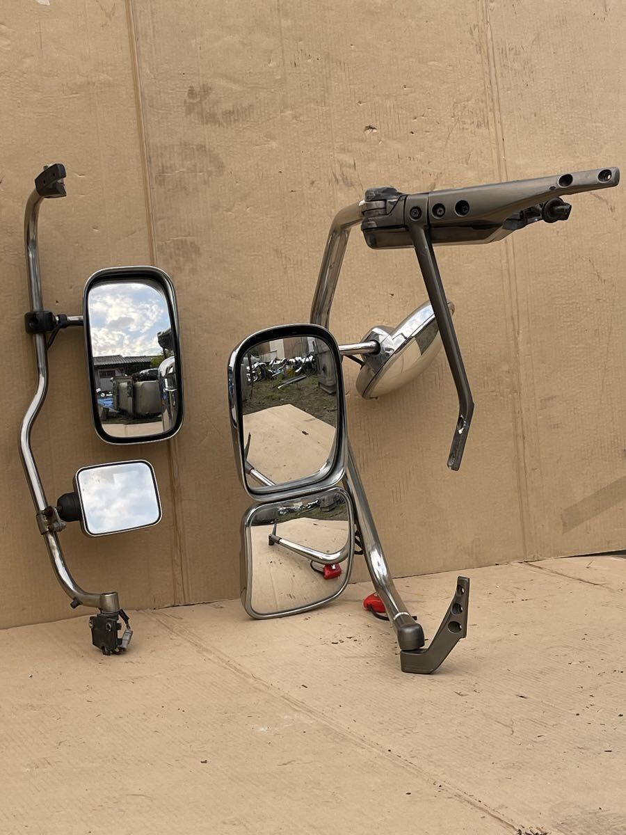 209 純正 日産 UD クオン トラックス 太 メッキミラー メッキステー メッキサイドミラー メッキ サイドミラー 左右セット　_画像5