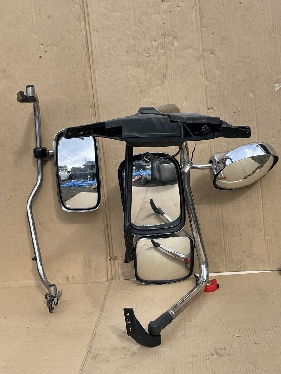 211 純正 日産 UD クオン トラックス 太 メッキミラー メッキステー メッキサイドミラー メッキ サイドミラー 左右セット　_画像5