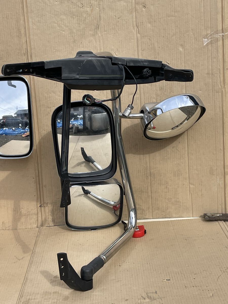 211 純正 日産 UD クオン トラックス 太 メッキミラー メッキステー メッキサイドミラー メッキ サイドミラー 左右セット　_画像6