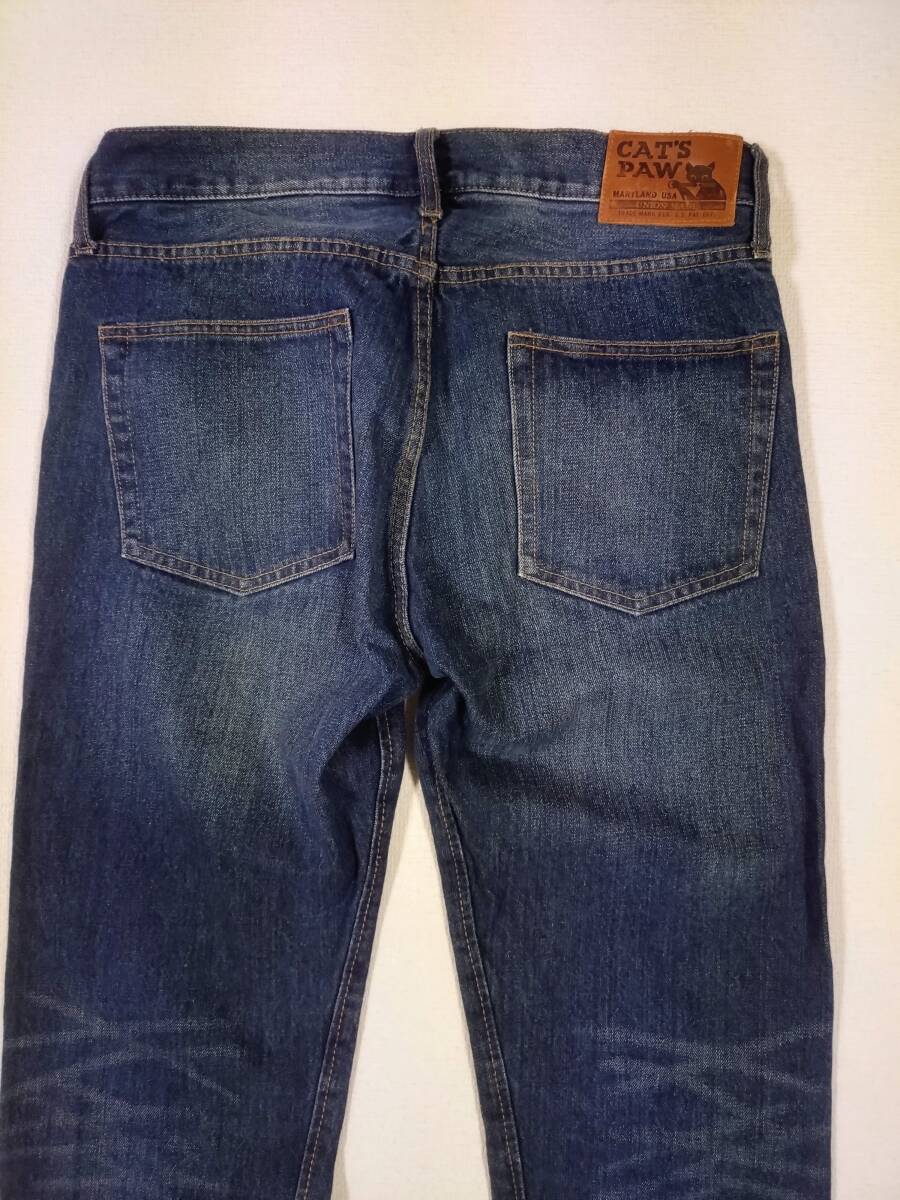 CAT'S PAW キャッツポウ　セルビッチジーンズ　W32 ユーズド加工　シュガーケーン　東洋エンタープライズ　501 _画像4