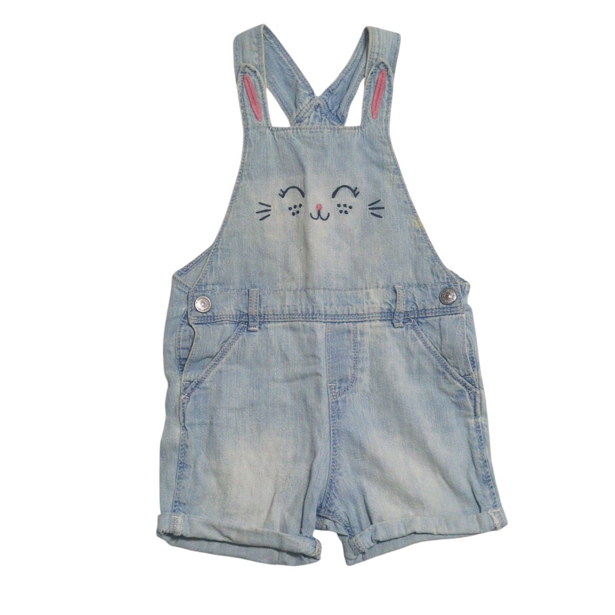 【送料無料】H&М　エイチアンドエム　 サロペット　 デニム　80cm　ベビー　子供服_画像1