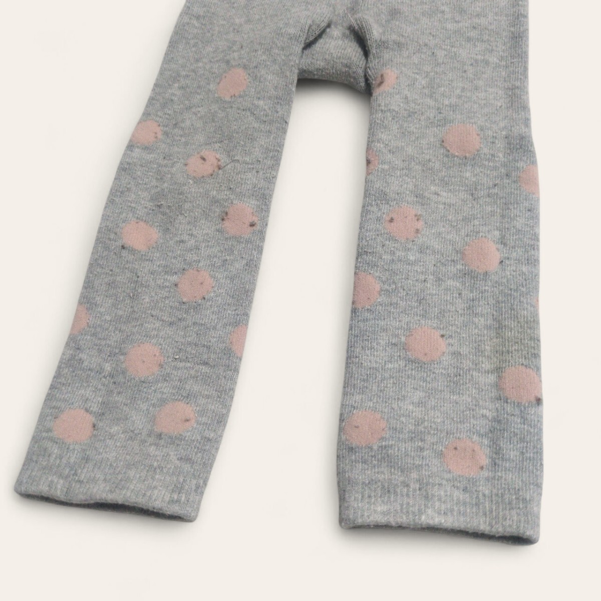 【送料無料】UNIQLO　ユニクロ　レギンス　80cm　グレー　水玉　ベビー　子供服_画像3