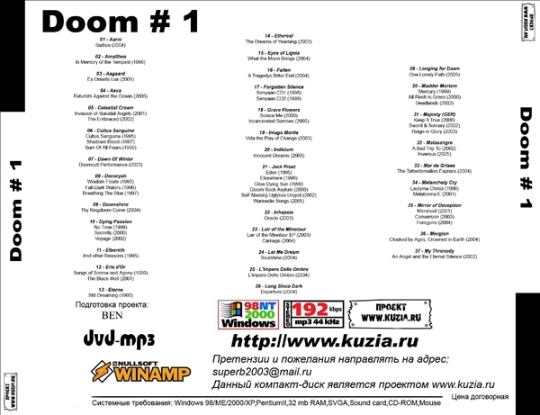 【MP3DVD】 DOOM CD1+CD2 大全集 MP3CD 2P⊿_画像2