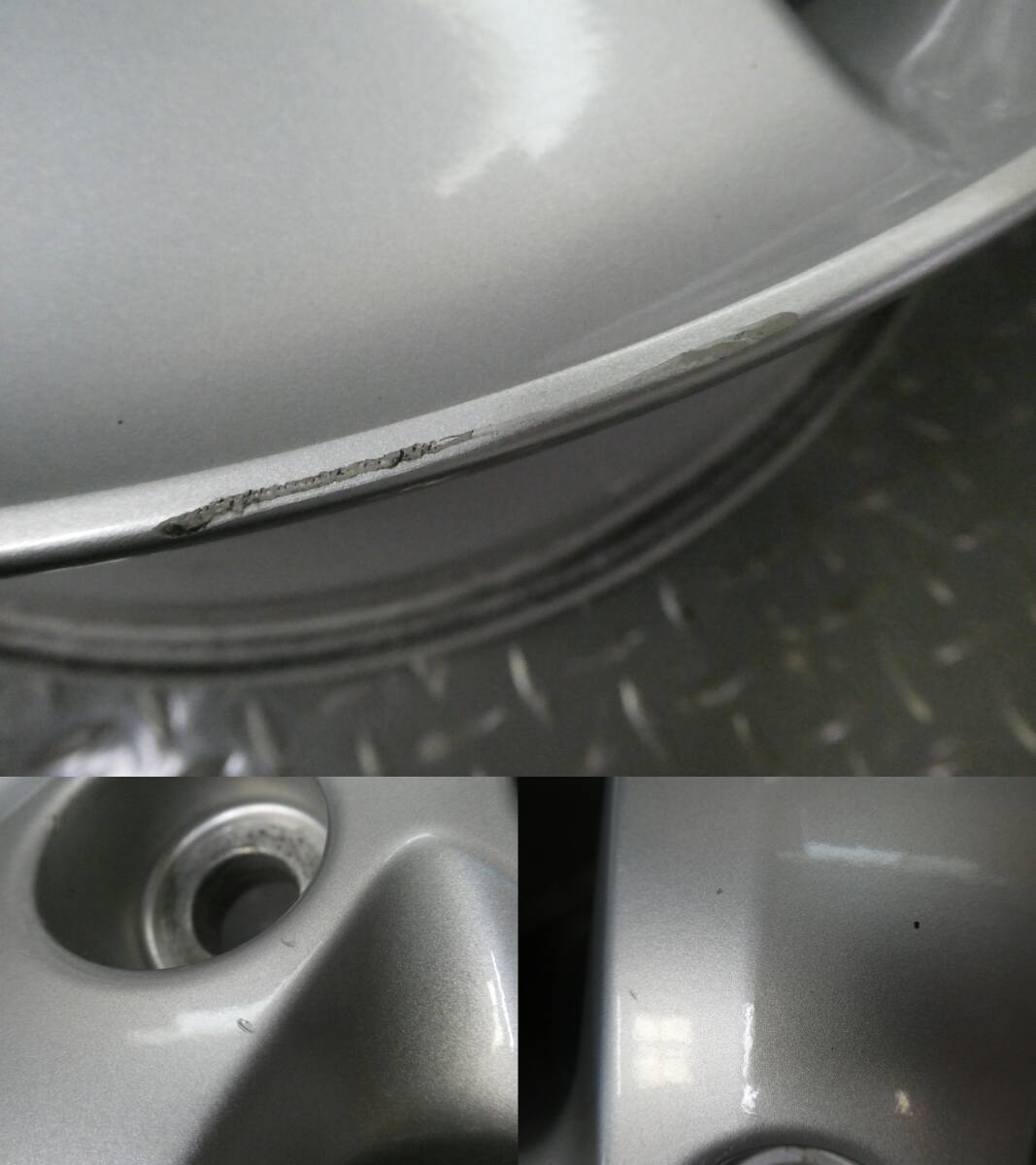 トヨタ 30プリウス Sツーリング純正 7J-17インチPCD100ET50シルバー 中古4本セット カローラ ウィッシュ スタッドレス用、流用にどうぞ 2_画像8