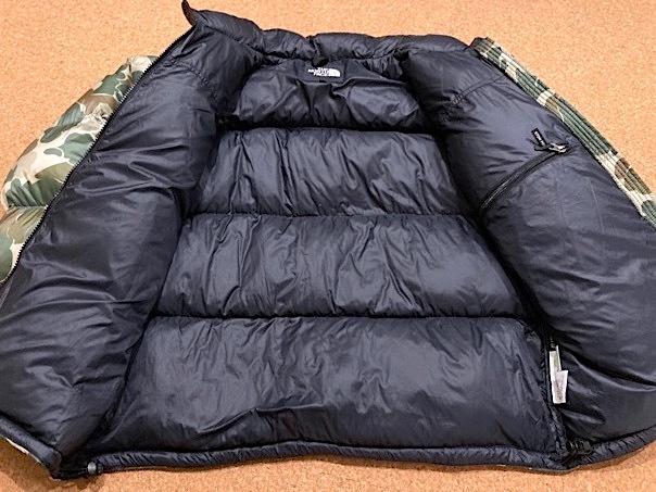 レア 正規品★ノースフェイス ヌプシ ダウンジャケット 迷彩/カモフラ タンカモ S ND91308★軽量 コンパクト 登山 アウトドア タウンユース_画像6