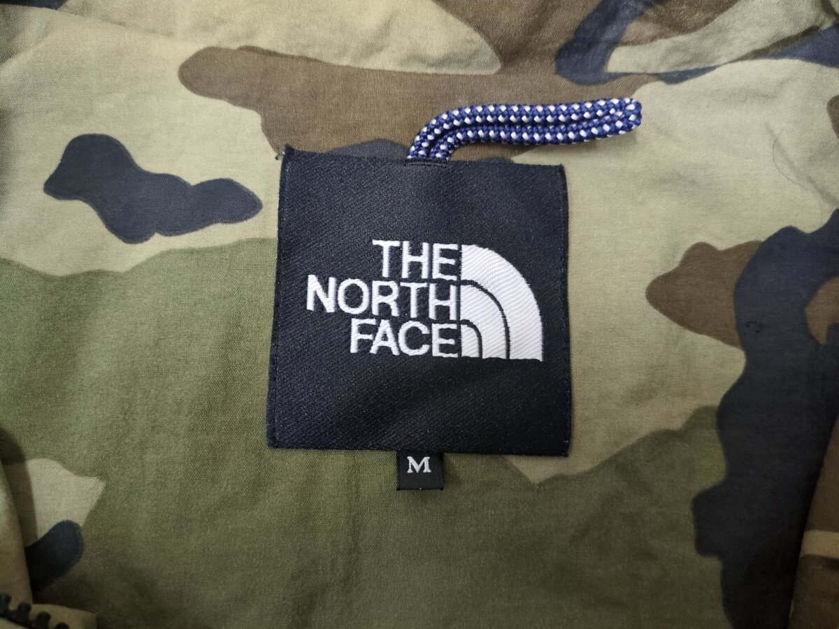 1．THE NORTH FACE FRONTIERS PARKA 防風撥水 ナイロン 迷彩柄 カモ柄 ジャケット ジャンパー NP11509メンズM カーキ黒 y706_画像8